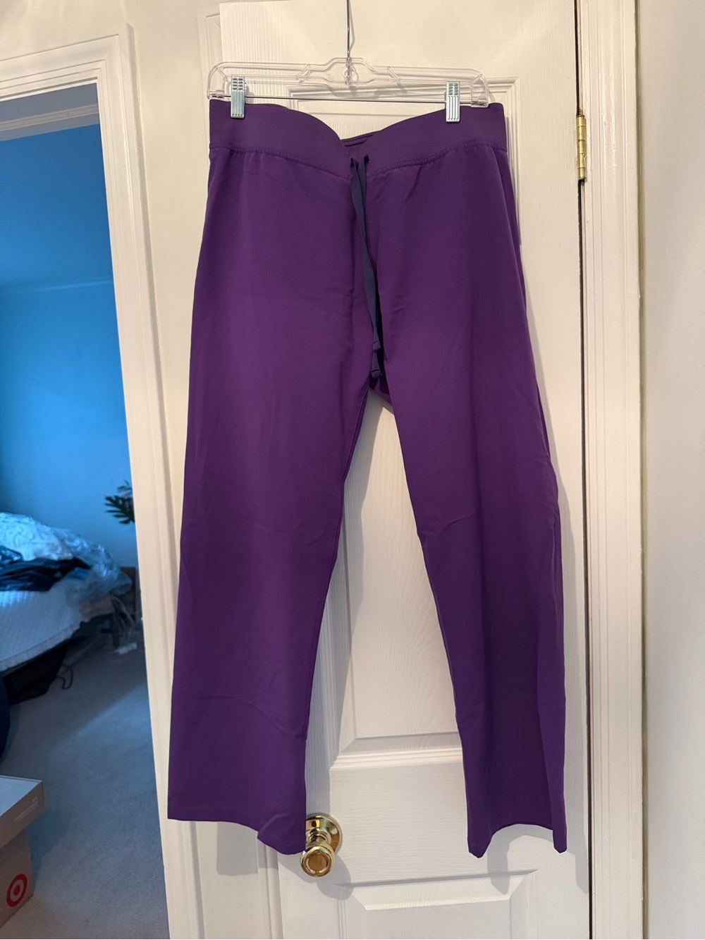 Figs Womens Purple Drawstring Joggers
